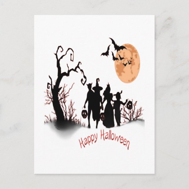 Glad Halloween Vykort (Framsida)