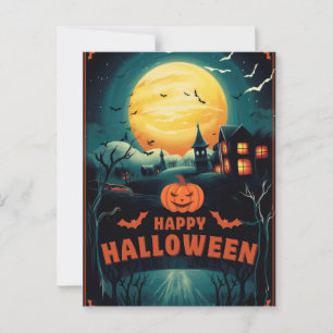 Glad Halloween Vykort