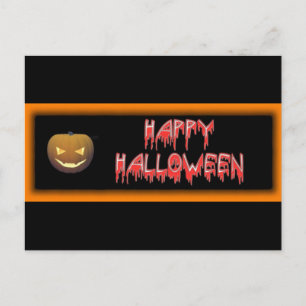 Glad Halloween Vykort