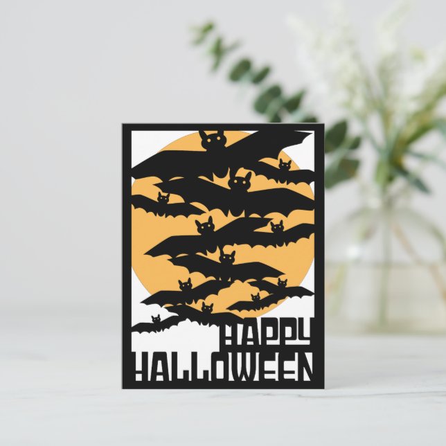 Glad Halloween Vykort (Stående Fram)
