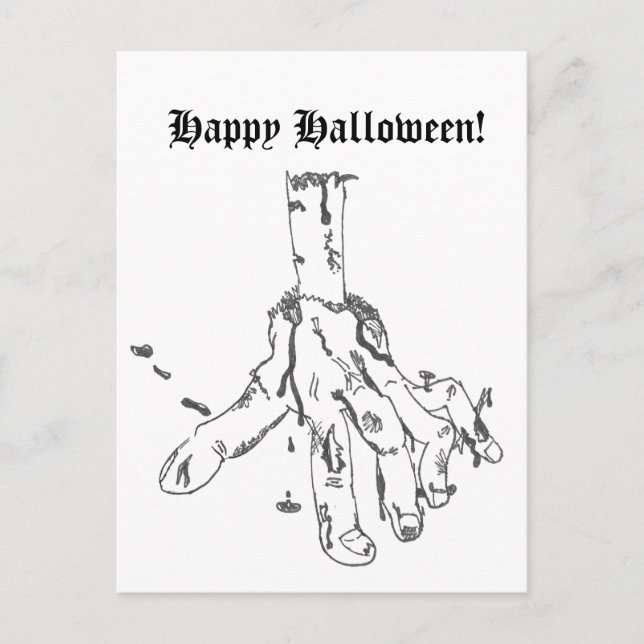 Glad Halloween vykort (Framsida)