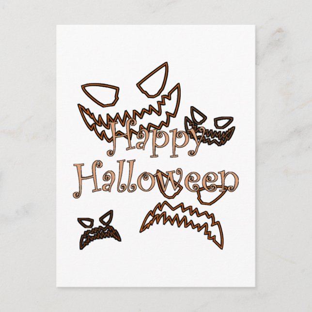 glad Halloween Vykort (Framsida)