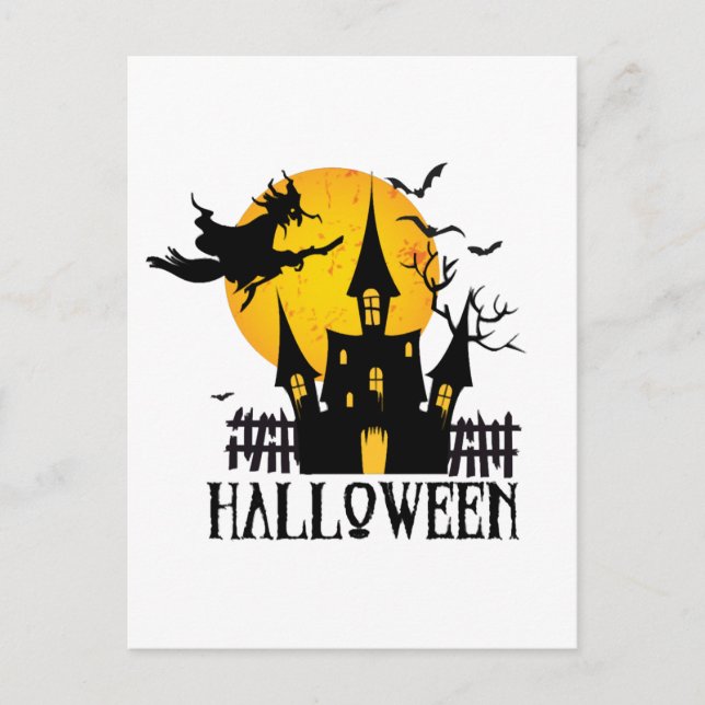 Glad Halloween Vykort (Framsida)