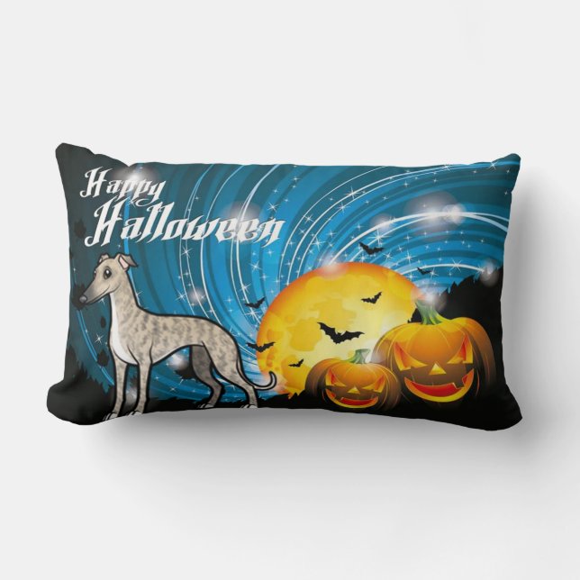 Glad Halloween Whippet Lumbarkudde (Framsida)