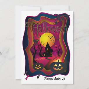 Glad Halloweenfest "Bus eller godis" Magisk Julkort