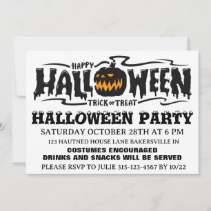 Glad Halloweenfest Inbjudan