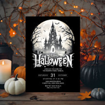 Glad Halloweenfest Inbjudan | Spök slott