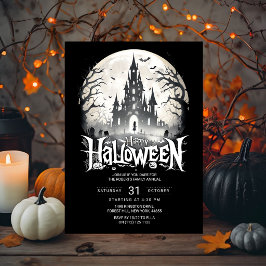 Glad Halloweenfest Inbjudan | Spök slott
