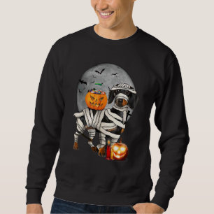 Glad Halloweenie Dackel Mummie Doxie Hund Hallow Lång Ärmad Tröja