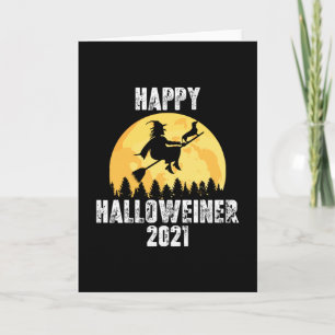 Glad Halloweiner 2021 - Dachshundhäxa Kort