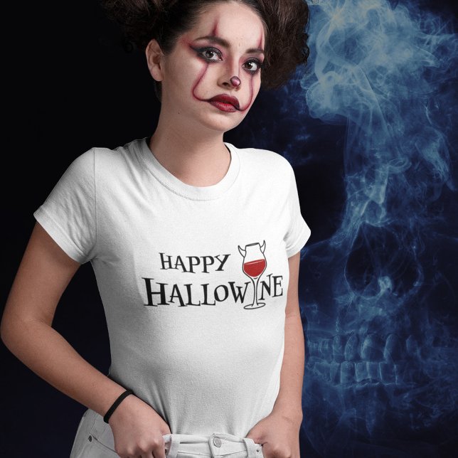 Glad Hallowine | Halloween Puns T Shirt (Skapare uppladdad)