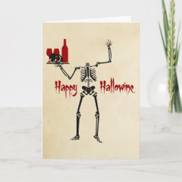 Glad Hallowine huvudlös skelett Kort
