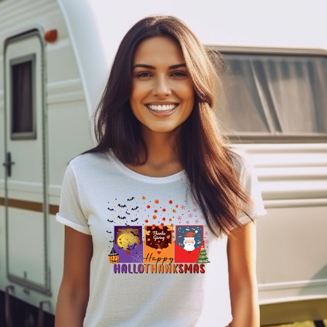 Glad Hallowtacksmaskott Grattiskort Tema Högtid T Shirt (Skapare uppladdad)