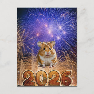 Glad Hammie Nyår Julkort Helg Vykort