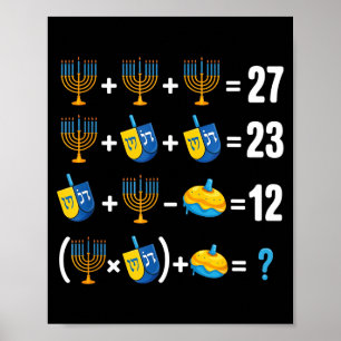 Glad Hanukkah 67 Meme Matematiklärare Menorah Drei Poster