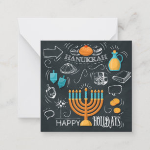 Glad Hanukkah Anteckningskort