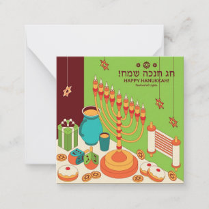 Glad Hanukkah Anteckningskort