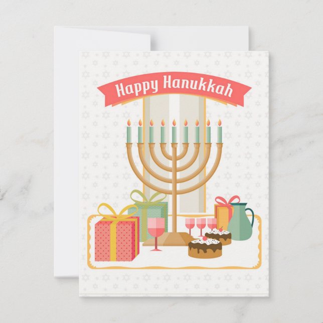 Glad Hanukkah Anteckningskort (Framsida)
