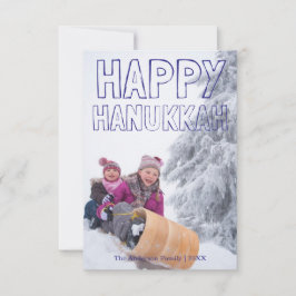 Glad Hanukkah Blå Block - 3x5 Hanukkah-kort Inbjudningar