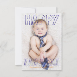 Glad Hanukkah Blå Block - 3x5 Hanukkah-kort Inbjudningar