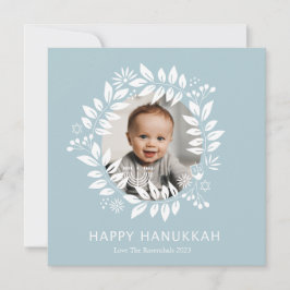 glad hanukkah blommig julkort