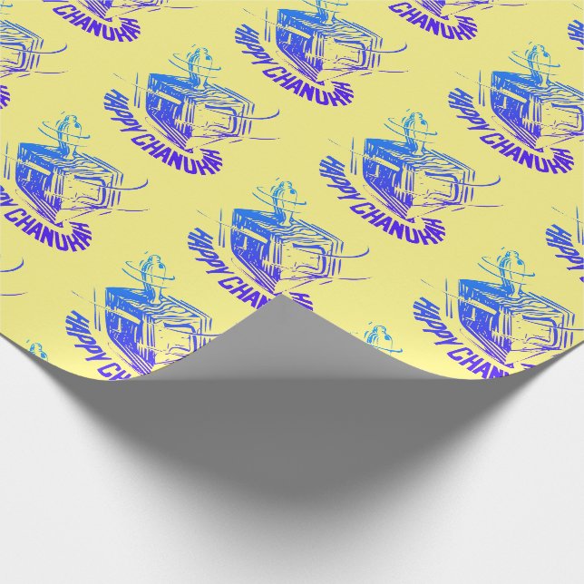 Glad Hanukkah dreidel Presentpapper (Hörn)