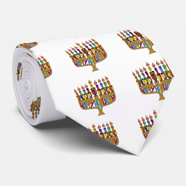 Glad Hanukkah Dreidels Menorah Slips (Rullad)