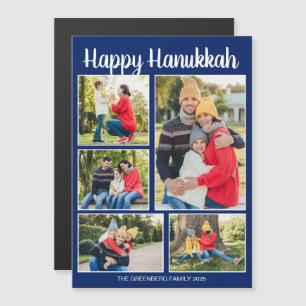 Glad Hanukkah familjefoto Collage Magnetkort