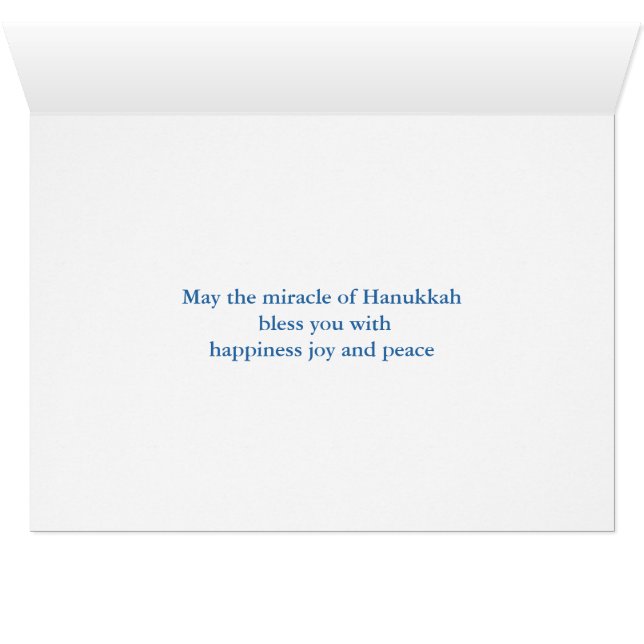 Glad Hanukkah Festiva Drivdelar Grattiskort Hälsningskort (Insidan Horizontal (UnderSidan))