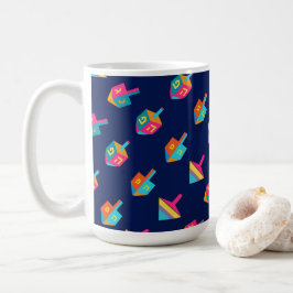 Glad Hanukkah-festival Snurrande Hanukkah-dekorati Kaffemugg