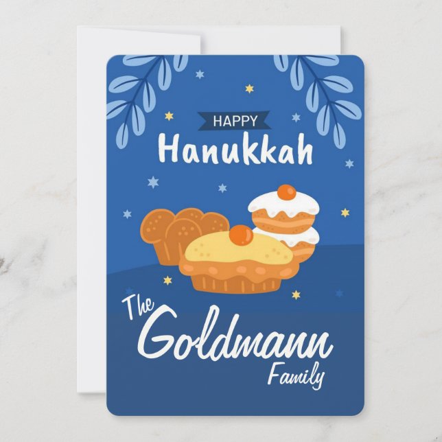 Glad Hanukkah firande kort (Framsida)