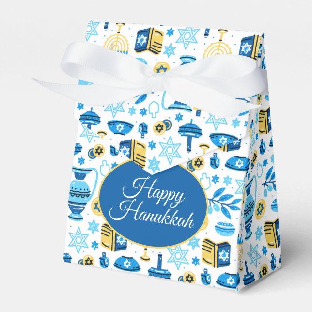 Glad Hanukkah Förmånslåda Presentaskar (Framsidan Sidan)