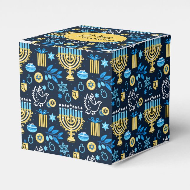 Glad Hanukkah Förmånslåda Presentaskar (Framsidan Sidan)