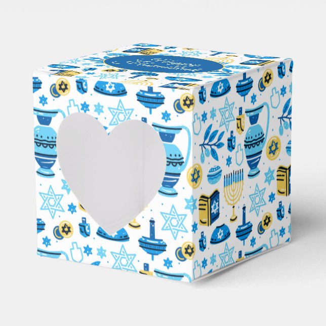 Glad Hanukkah Förmånslåda Presentaskar (Framsidan Sidan)