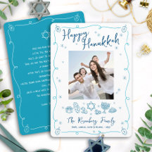 Glad Hanukkah Foto Handritade Klotter Din Notering