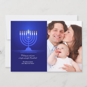 Glad Hanukkah Foto Högtidskort Julkort