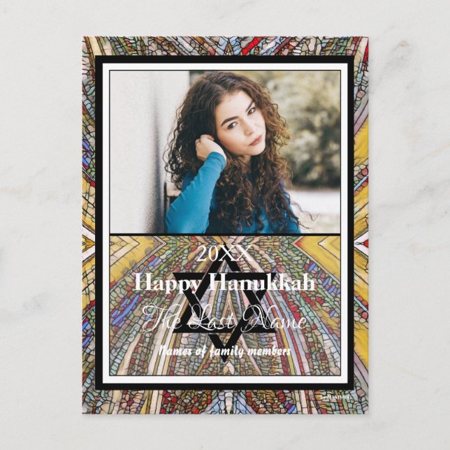 Glad Hanukkah Foto Postkort  - HAMbWG Helg Vykort (Framsida)