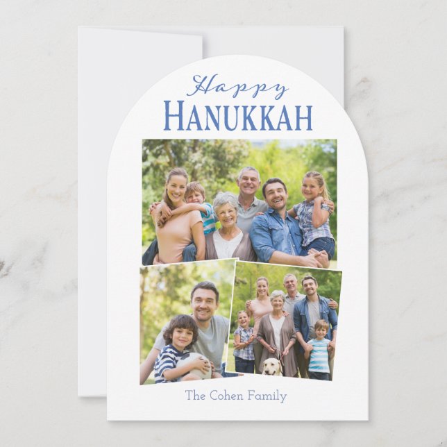 Glad Hanukkah-fotografi Julkort (Framsida)