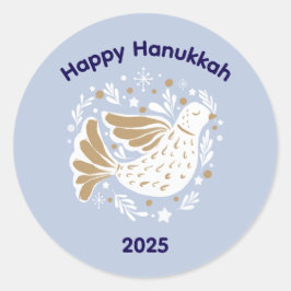 Glad Hanukkah Fredsduva 2025 Klistermärke