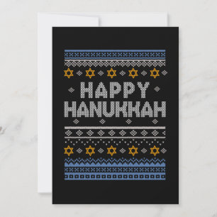 Glad Hanukkah ful t-shirt judisk festivalpresent Inbjudningar