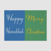 Glad Hanukkah God Jul Dubbel Högtid