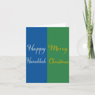 Glad Hanukkah God Jul Dubbelhögtid Helgkort