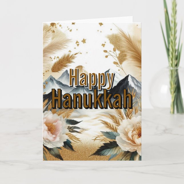Glad Hanukkah Grattiskort - Modern Enkel Söt Kort (Framsida)