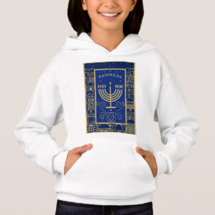 Glad Hanukkah Guld Menorah Judisk Högtid T Shirt