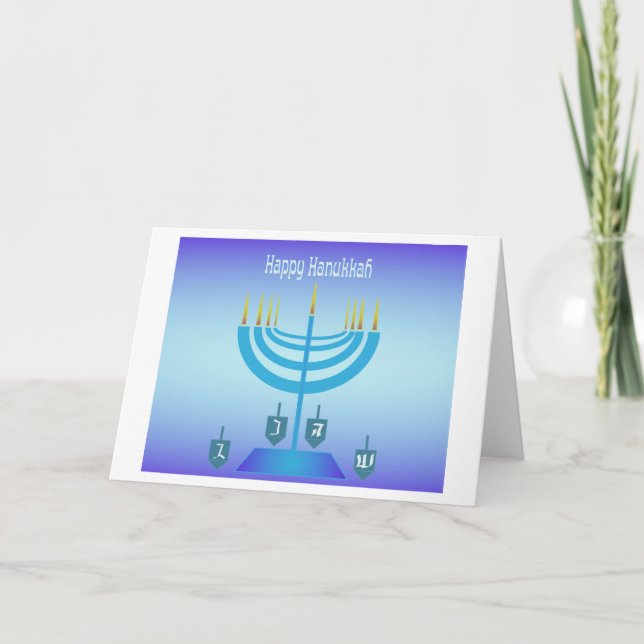 Glad Hanukkah Helgkort (Framsida)
