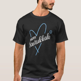 Glad Hanukkah Hjärtat En Tacksam Lärare Sjuksköter T Shirt