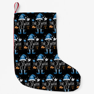 Glad Hanukkah Judisk Tomte Familjegrupp Jul Liten Julstrumpa