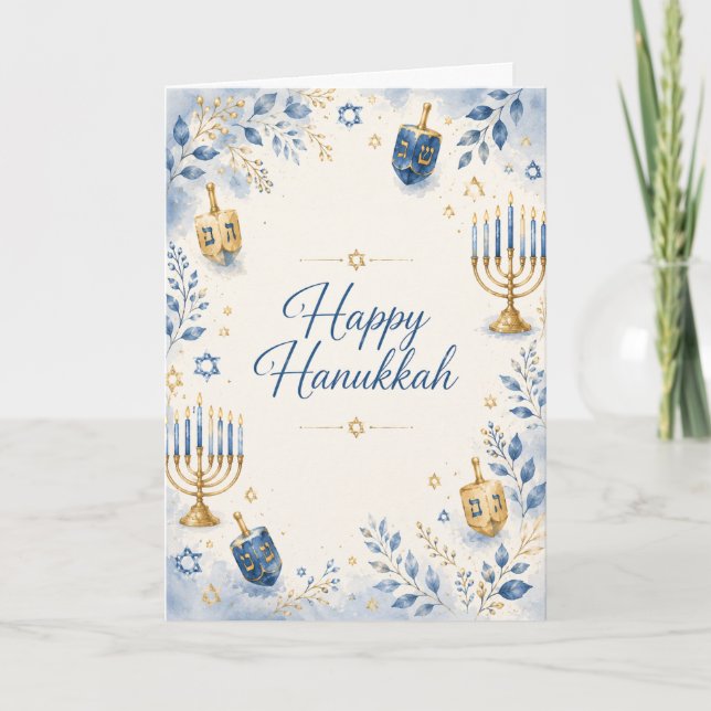 Glad Hanukkah Kort (Framsida)