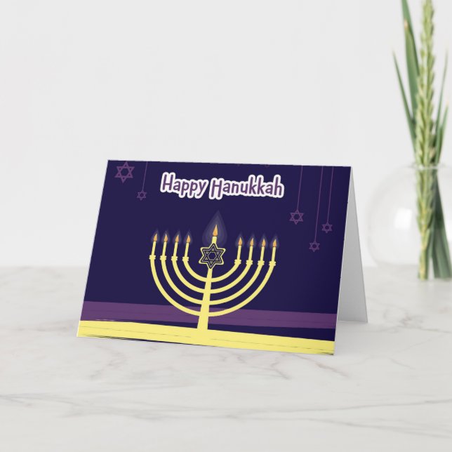 Glad Hanukkah Kort (Framsida)