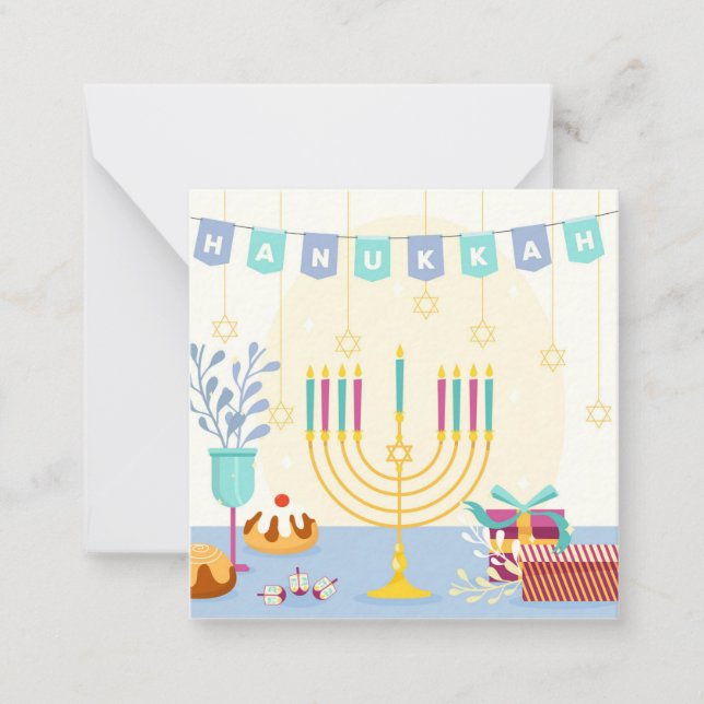 Glad Hanukkah-kort Anteckningskort (Framsida)